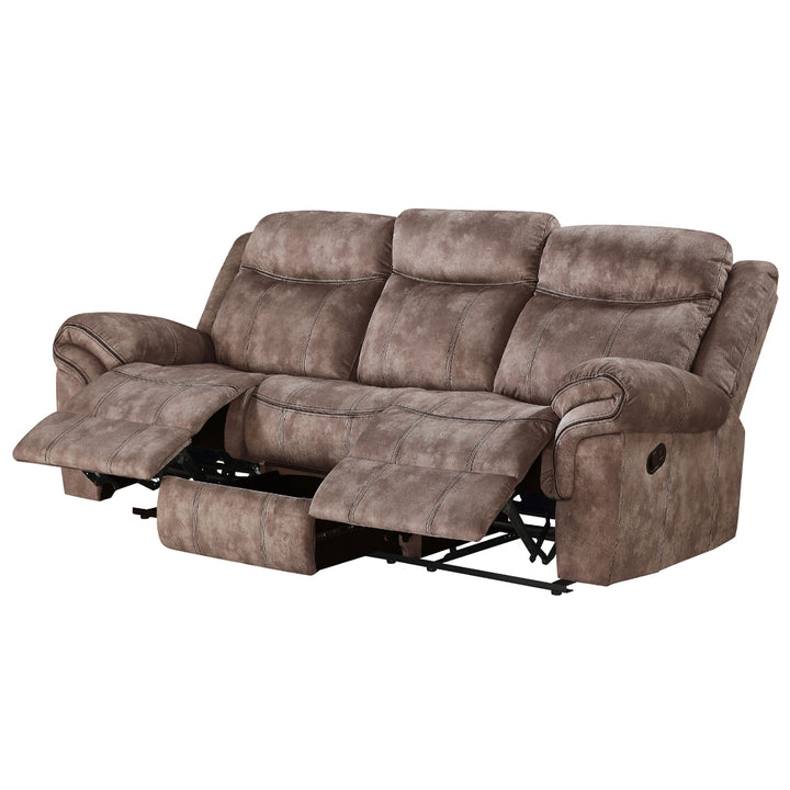 Zubaida Motion Sofa &amp; Console with USB in Two Tone Chocolate Velvet