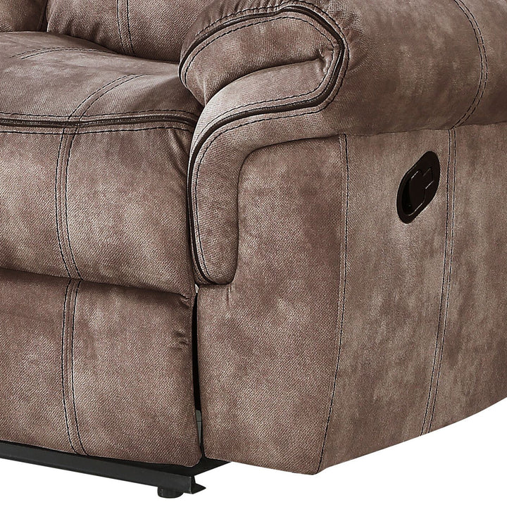 Zubaida Motion Sofa &amp; Console with USB in Two Tone Chocolate Velvet