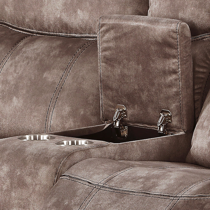 Zubaida Motion Loveseat &amp; Console with USB