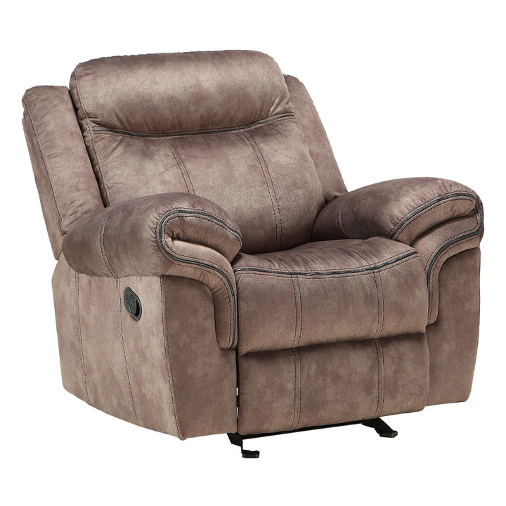 Zubaida Motion Glider Recliner in Two Tone Chocolate Velvet