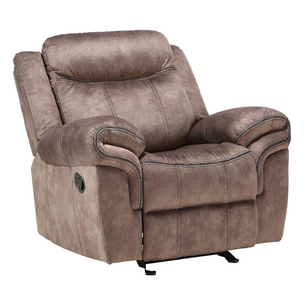 Zubaida Motion Glider Recliner in Two Tone Chocolate Velvet