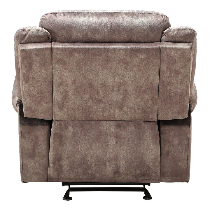 Zubaida Motion Glider Recliner in Two Tone Chocolate Velvet
