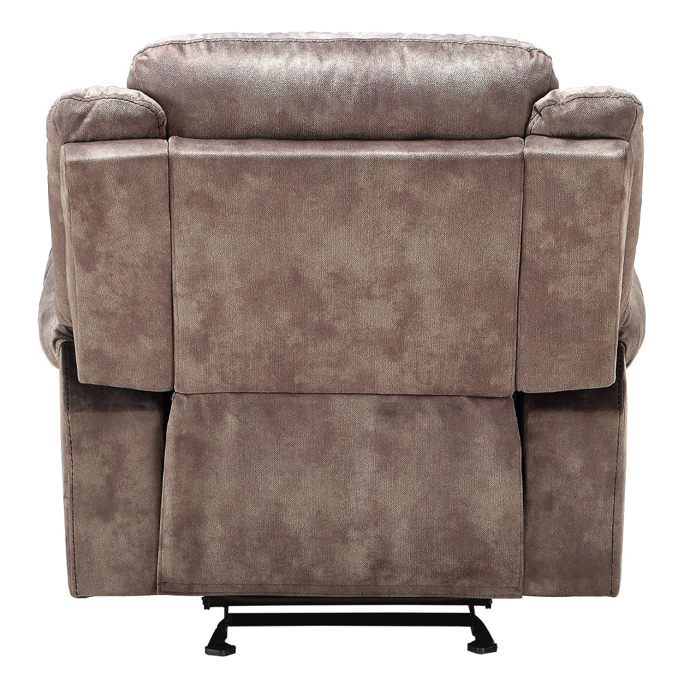 Zubaida Motion Glider Recliner in Two Tone Chocolate Velvet