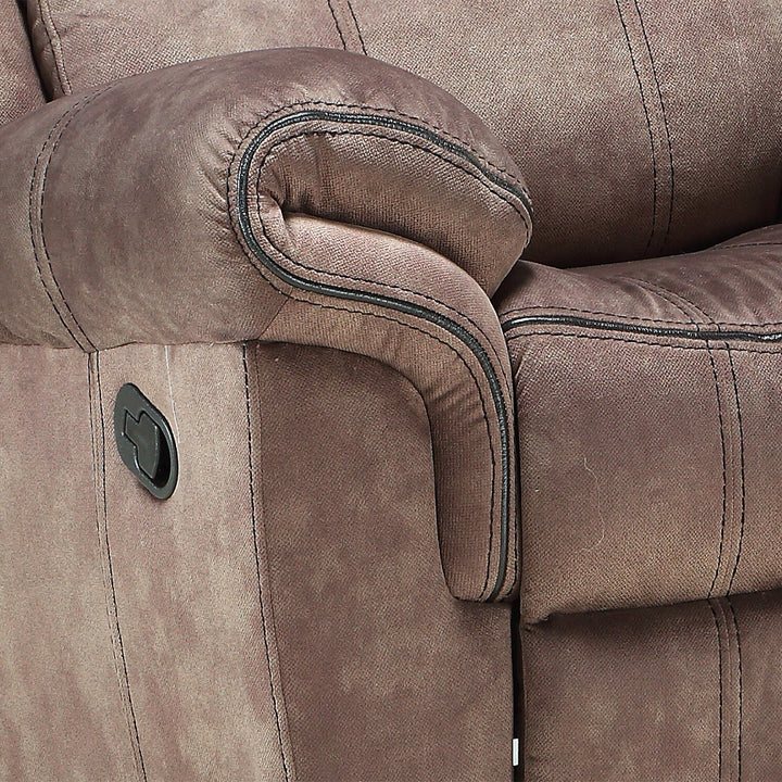 Zubaida Motion Glider Recliner in Two Tone Chocolate Velvet