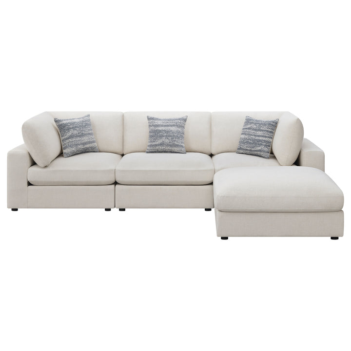 Serene - 4 Piece Upholstered Modular Sectional Sofa - Beige