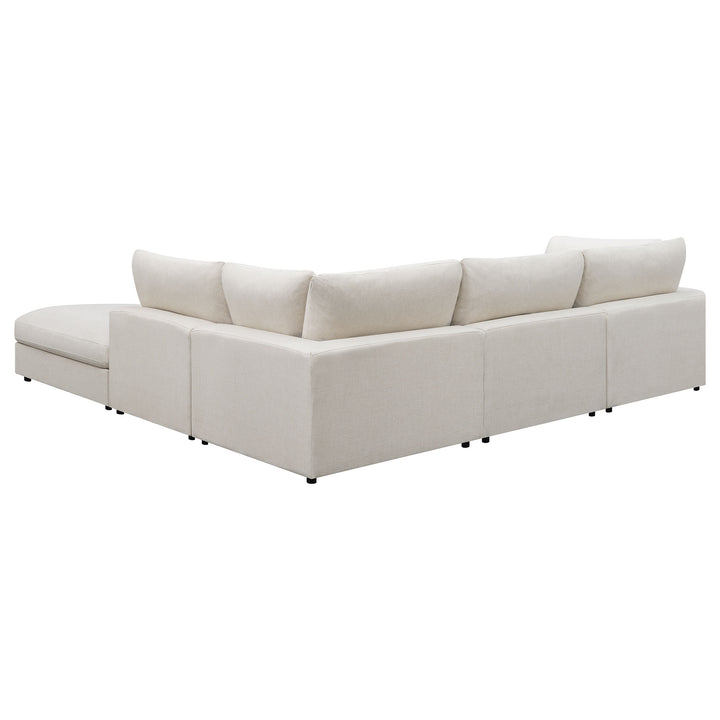 Serene - 5 Piece Upholstered Modular Sectional Sofa - Beige