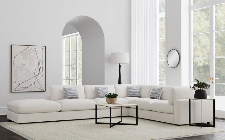 Serene - 6 Piece Upholstered Modular Sectional Sofa - Beige