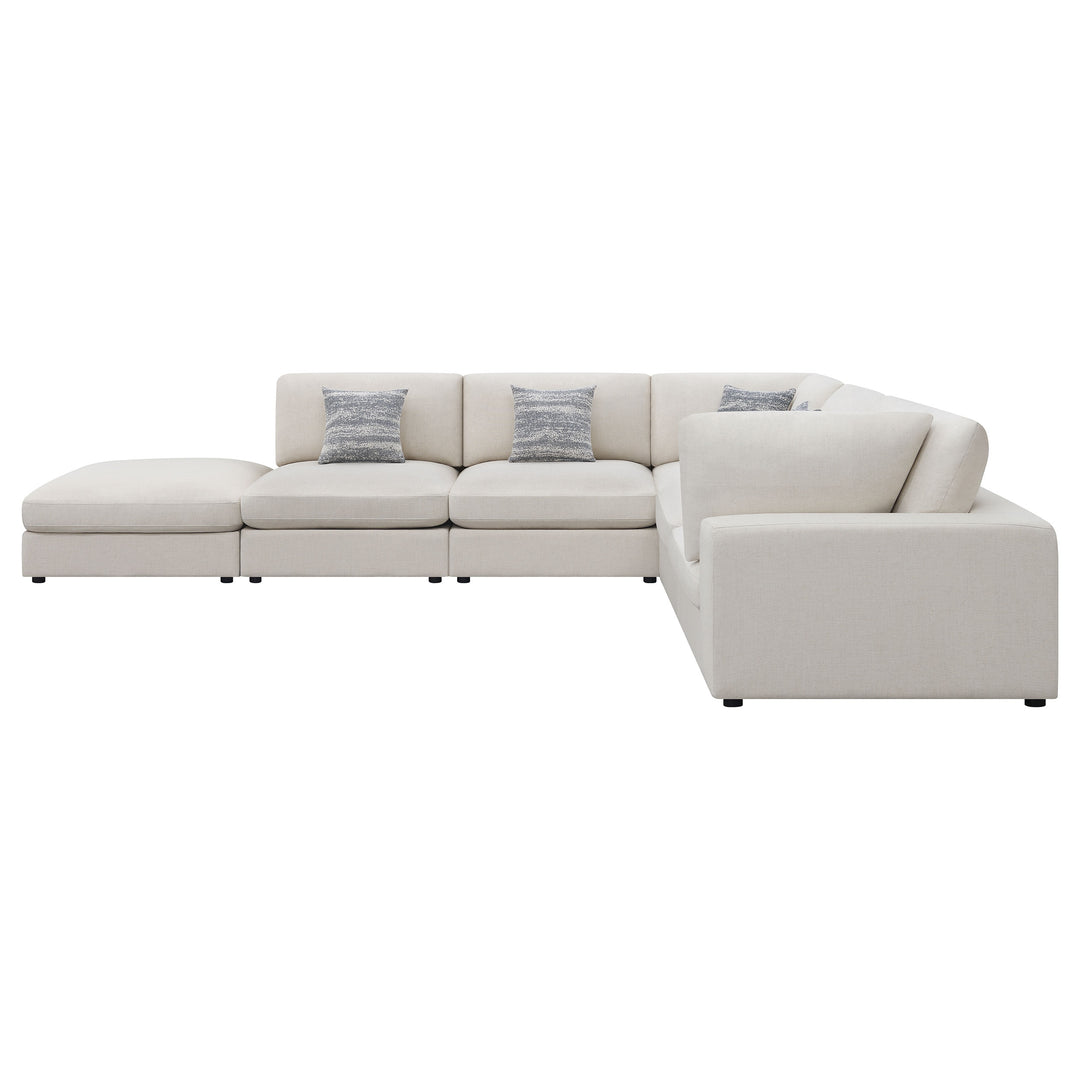 Serene - 6 Piece Upholstered Modular Sectional Sofa - Beige