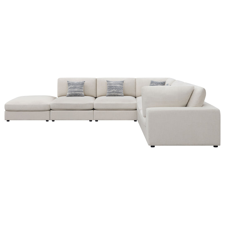 Serene - 6 Piece Upholstered Modular Sectional Sofa - Beige