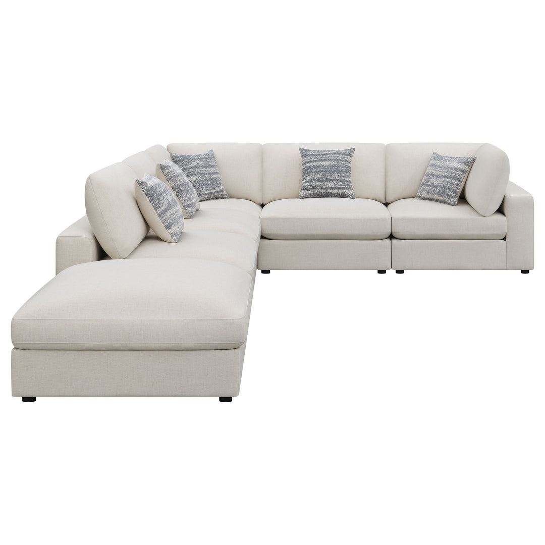 Serene - 6 Piece Upholstered Modular Sectional Sofa - Beige
