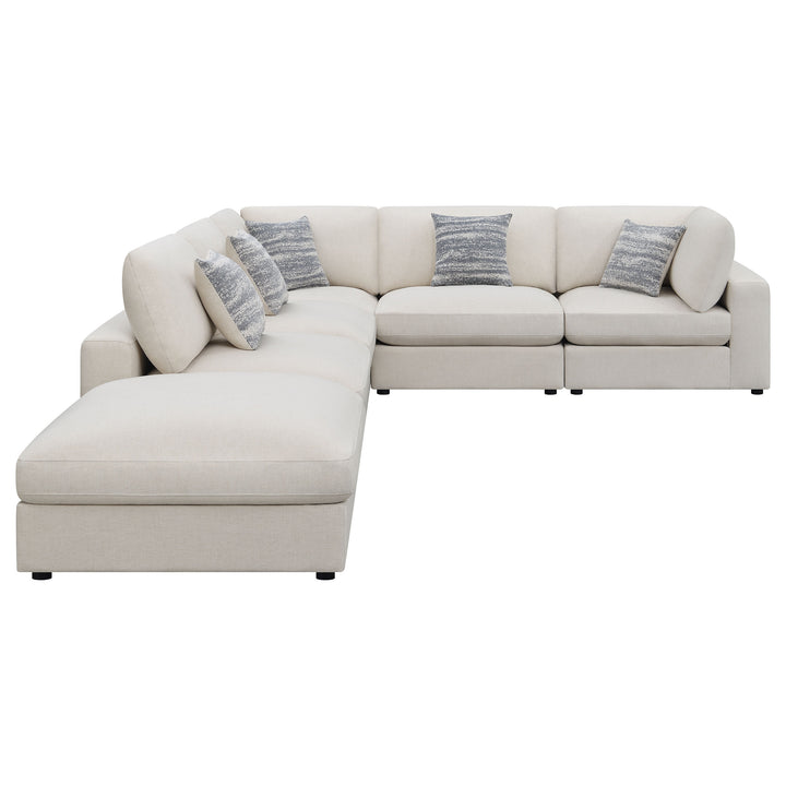 Serene - 6 Piece Upholstered Modular Sectional Sofa - Beige