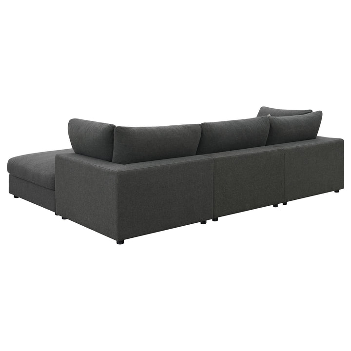 Serene - 4 Piece Upholstered Modular Sectional Sofa - Charcoal