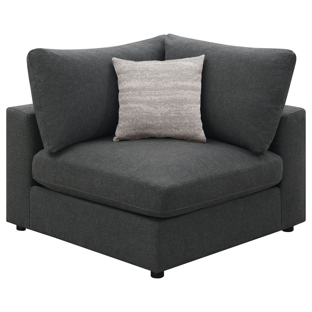 Serene - 4 Piece Upholstered Modular Sectional Sofa - Charcoal