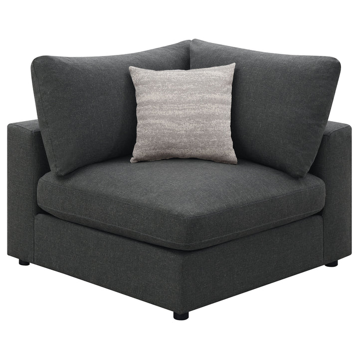 Serene - 4 Piece Upholstered Modular Sectional Sofa - Charcoal