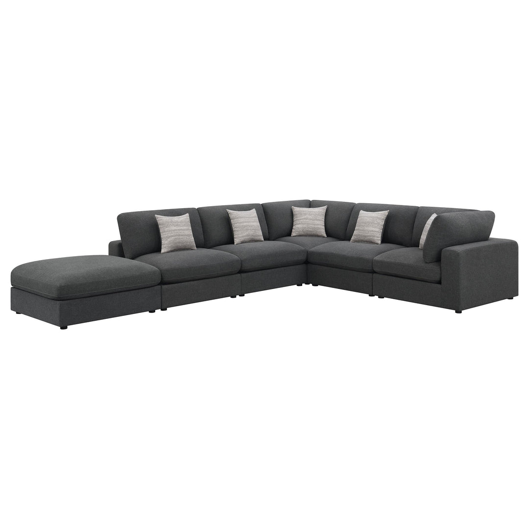 Coaster Furniture 551324-SET Serene 6-Piece Upholstered Modular Sectional Sofa Charcoal