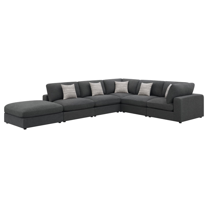 Coaster Furniture 551324-SET Serene 6-Piece Upholstered Modular Sectional Sofa Charcoal
