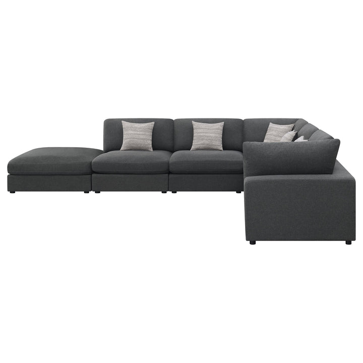 Coaster Furniture 551324-SET Serene 6-piece Upholstered Modular Sectional Sofa Charcoal