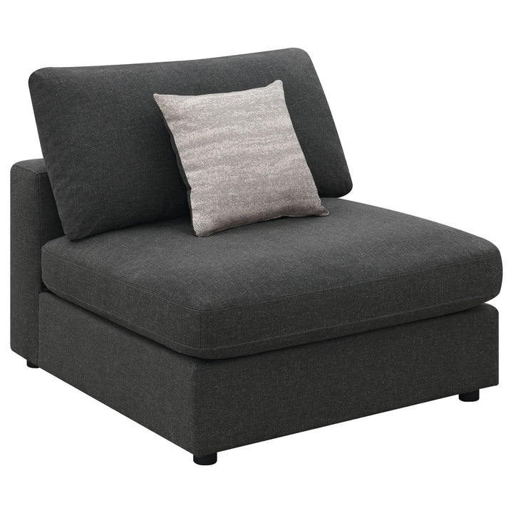 Serene - 6 Piece Upholstered Modular Sectional Sofa - Charcoal