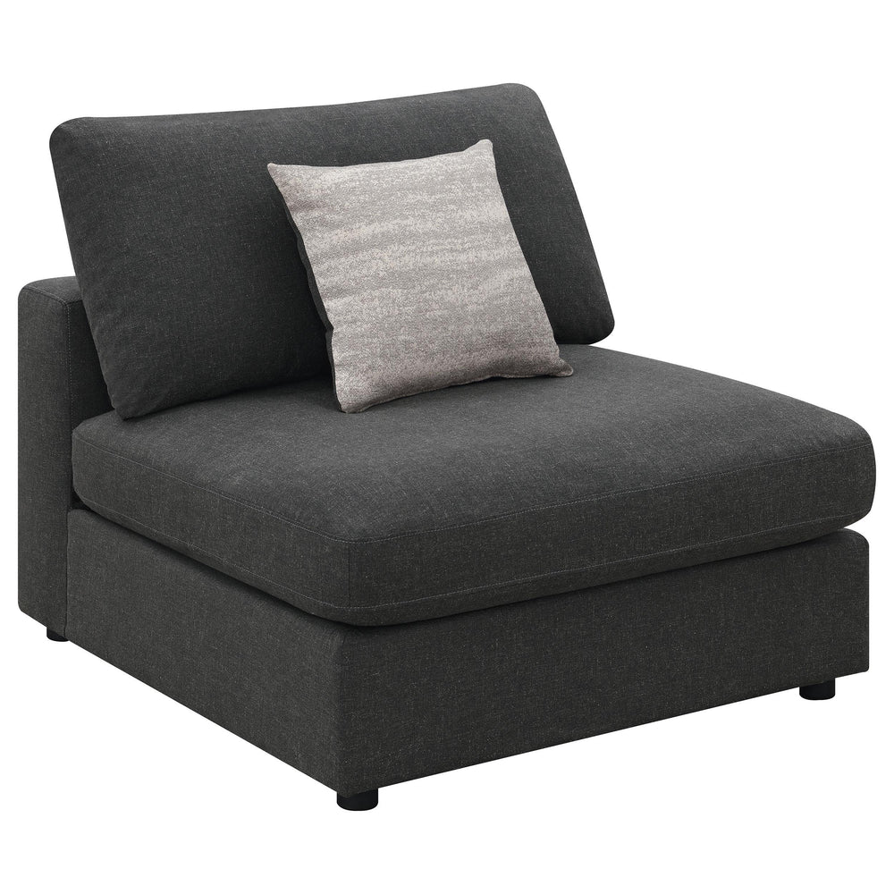Coaster Furniture 551324 Serene Upholstered Armless Chair Charcoal
