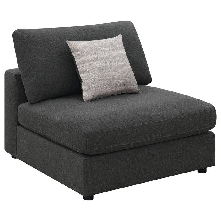 Coaster Furniture 551324 Serene Upholstered Armless Chair Charcoal