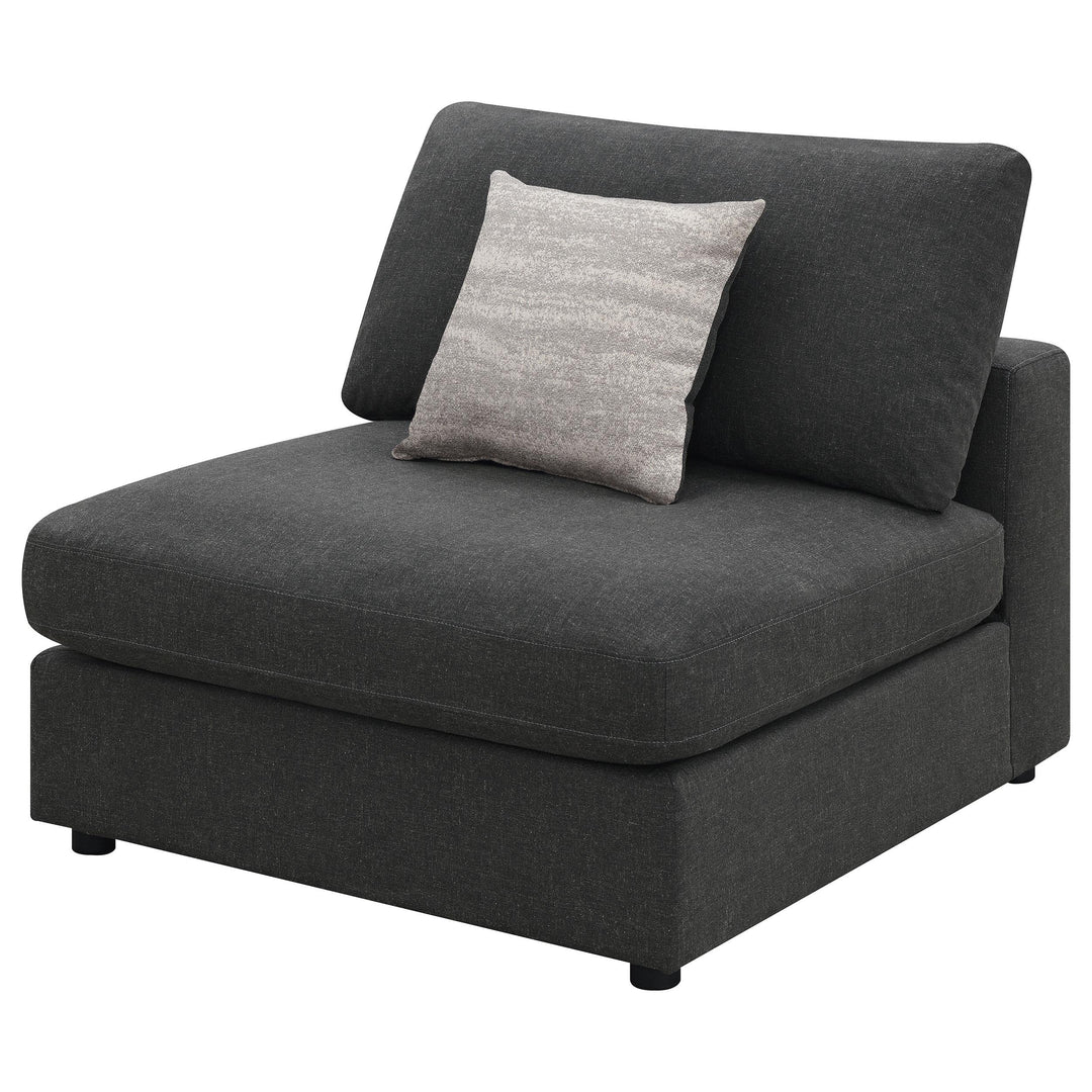 Coaster Furniture 551324 Serene Upholstered Armless Chair Charcoal