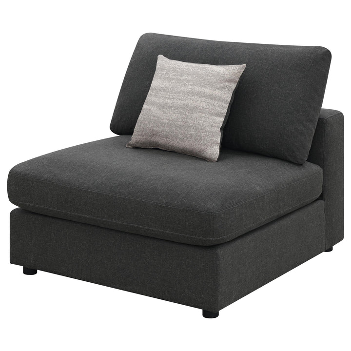 Coaster Furniture 551324 Serene Upholstered Armless Chair Charcoal