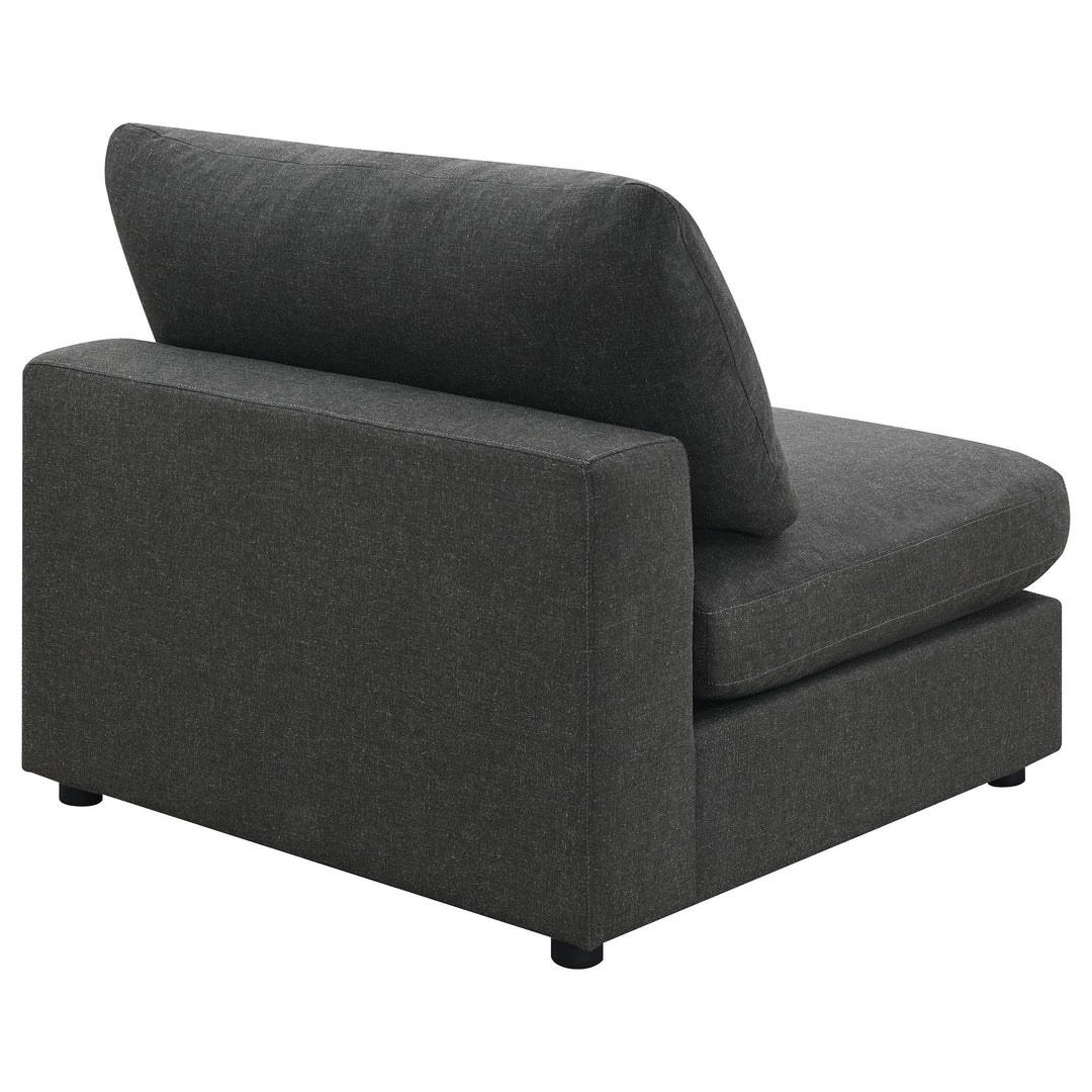 Coaster Furniture 551324 Serene Upholstered Armless Chair Charcoal