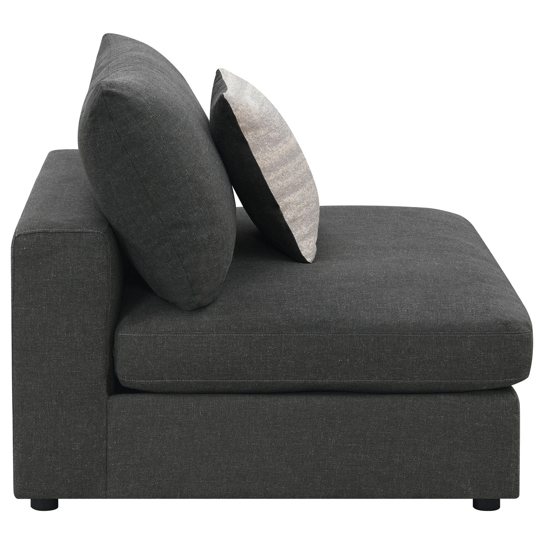 Coaster Furniture 551324 Serene Upholstered Armless Chair Charcoal