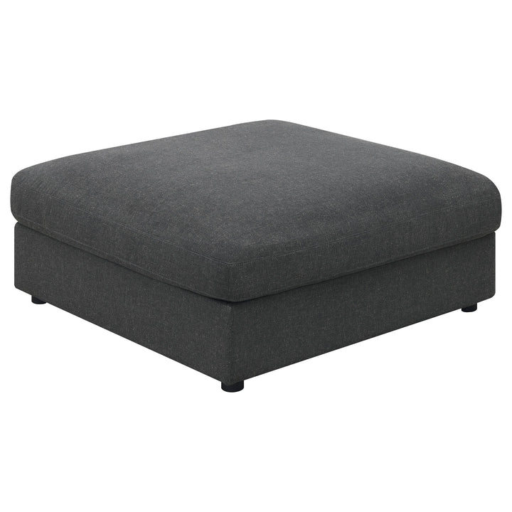 Coaster Furniture 551326 Serene Square Upholstered Ottoman Charcoal
