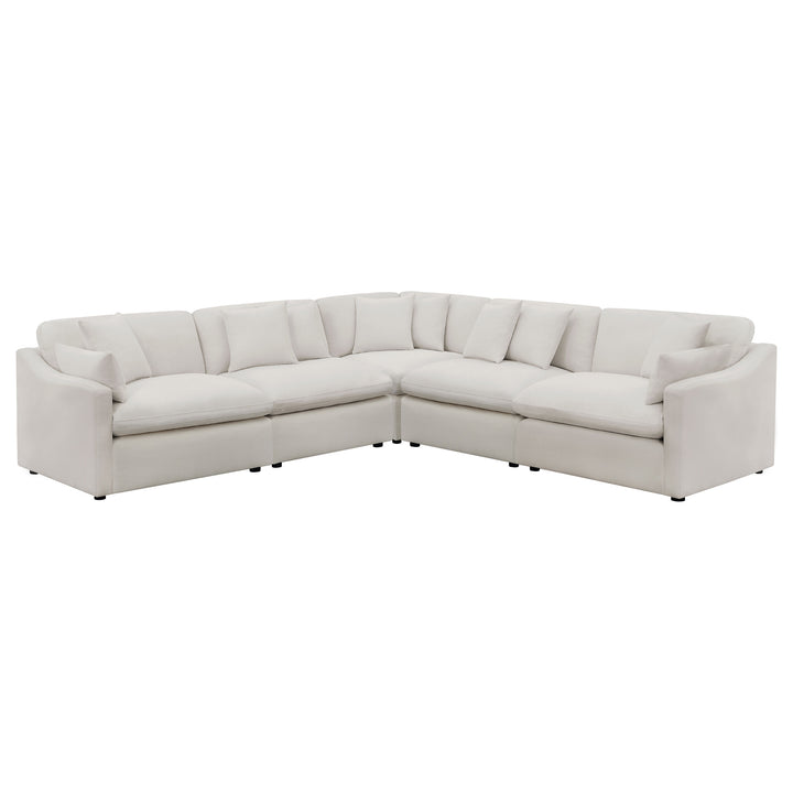 Hobson - 5 Piece Upholstered Modular Sectional Sofa - Ivory
