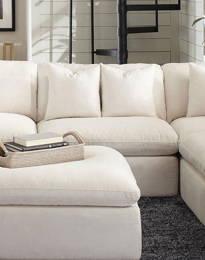 Coaster Furniture 551451 Hobson Upholstered Armless Chair Ivory