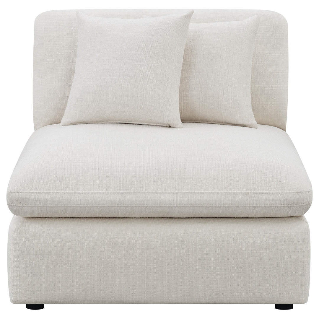 Coaster Furniture 551451 Hobson Upholstered Armless Chair Ivory