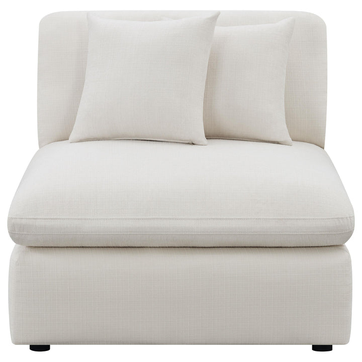 Coaster Furniture 551451 Hobson Upholstered Armless Chair Ivory