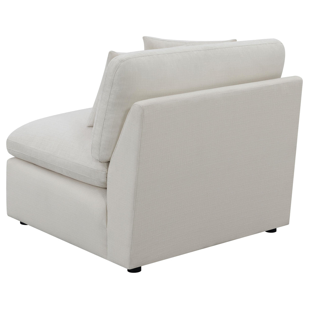 Coaster Furniture 551451 Hobson Upholstered Armless Chair Ivory