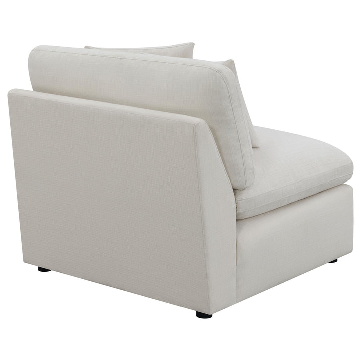 Coaster Furniture 551451 Hobson Upholstered Armless Chair Ivory