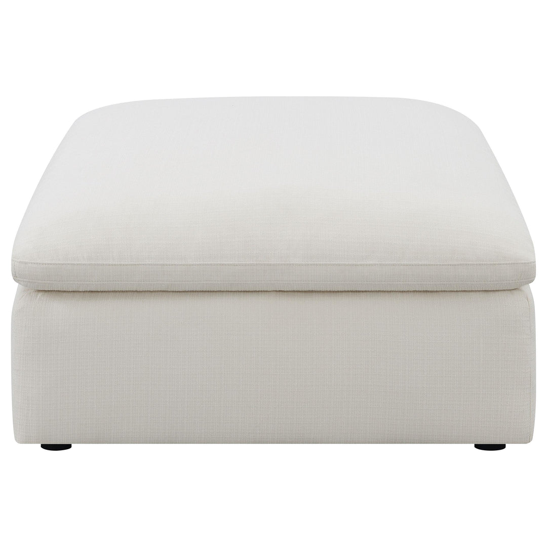 Coaster Furniture 551453 Hobson Square Upholstered Ottoman Ivory