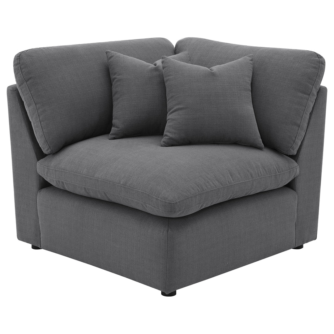 Hobson - 5 Piece Upholstered Modular Sectional Sofa - Charcoal