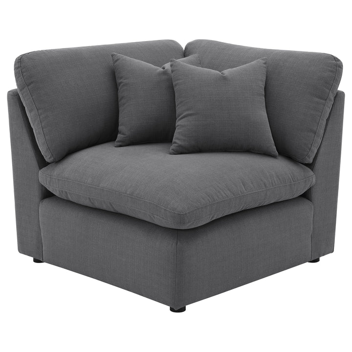 Hobson - 5 Piece Upholstered Modular Sectional Sofa - Charcoal