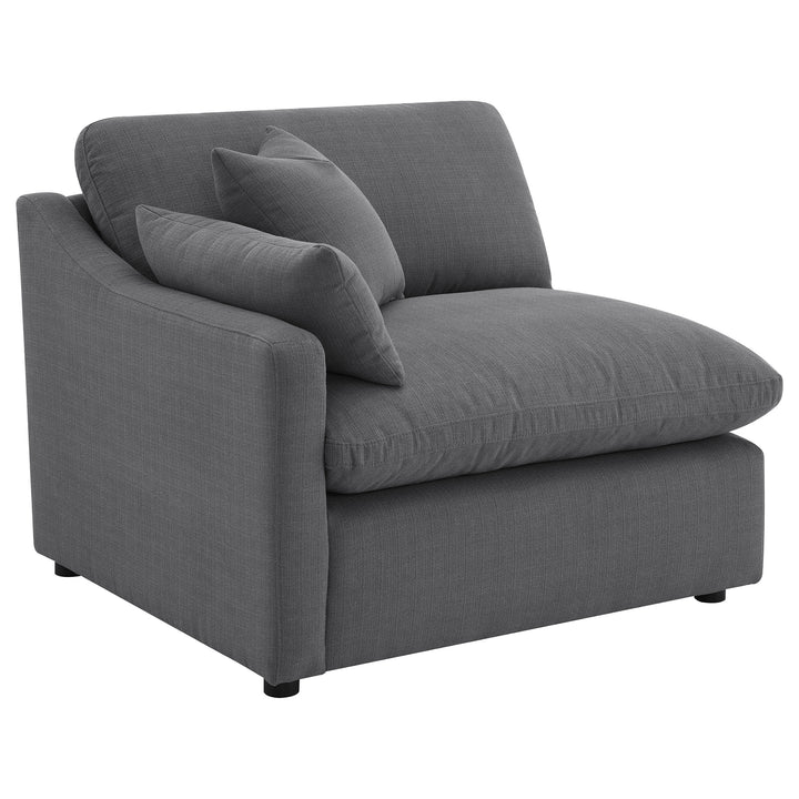 Hobson - 5 Piece Upholstered Modular Sectional Sofa - Charcoal