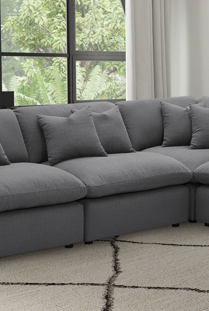 Hobson - Upholstered Armless Chair - Charcoal