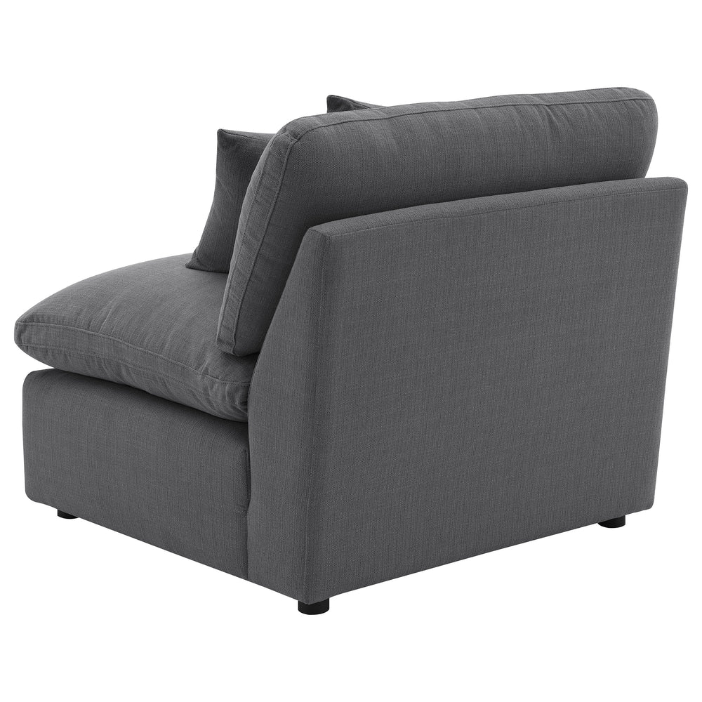 Hobson - Upholstered Armless Chair - Charcoal
