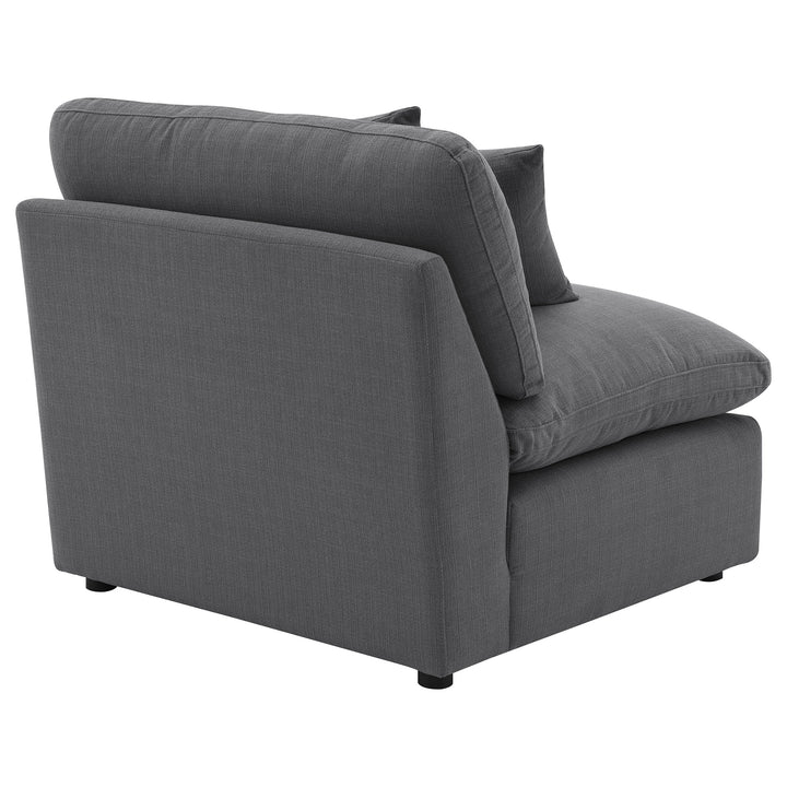 Hobson - Upholstered Armless Chair - Charcoal