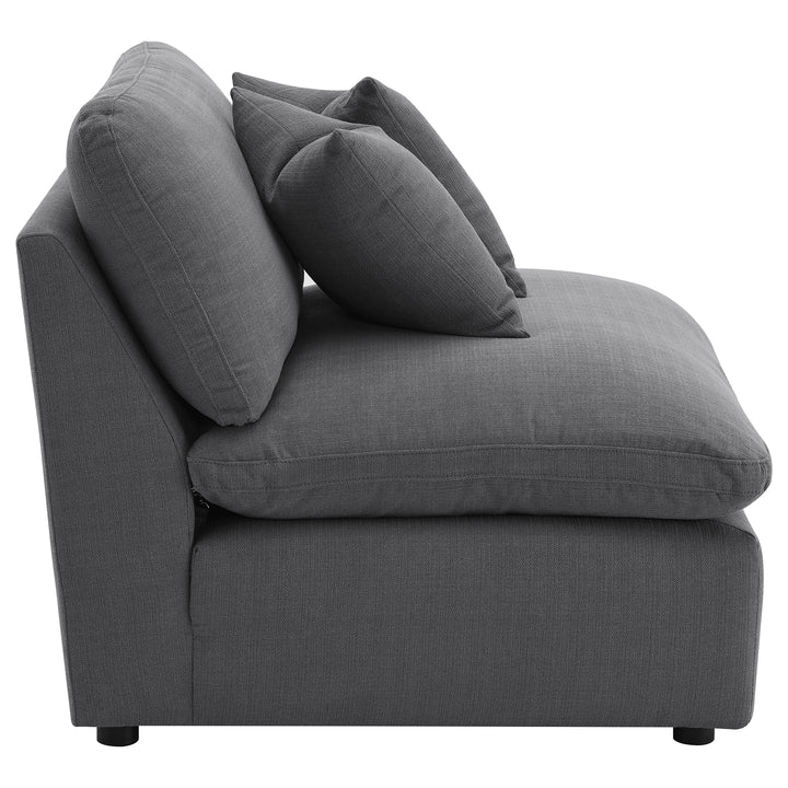 Hobson - Upholstered Armless Chair - Charcoal