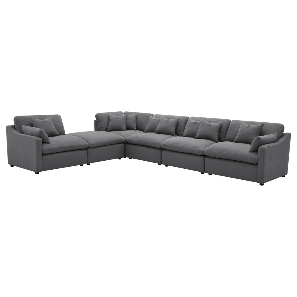 Hobson - Upholstered Armless Chair - Charcoal