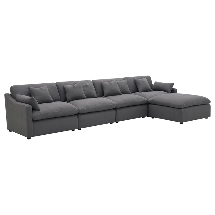 Hobson - Upholstered Armless Chair - Charcoal