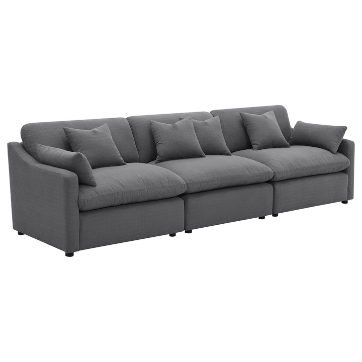 Hobson - Upholstered Armless Chair - Charcoal