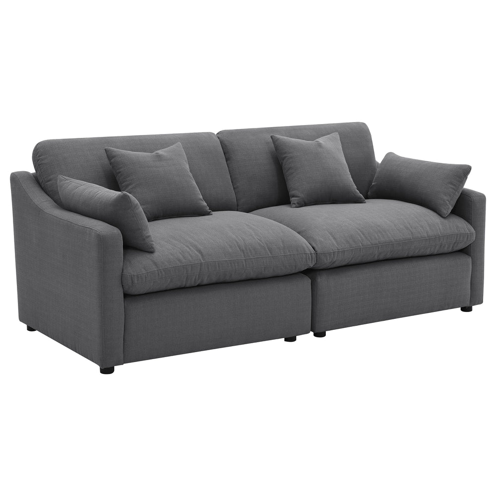 Hobson - Upholstered Armless Chair - Charcoal