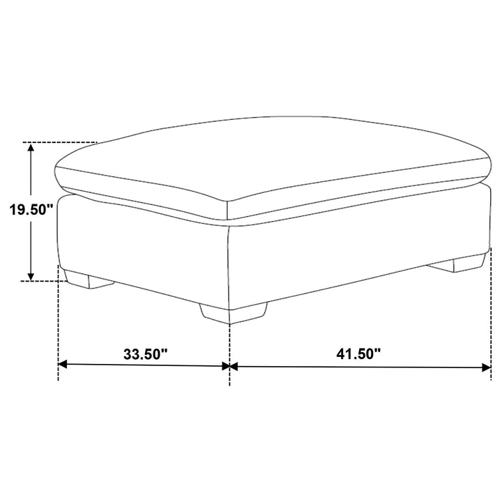 Lakeview - Rectangular Upholstered Ottoman - Ivory