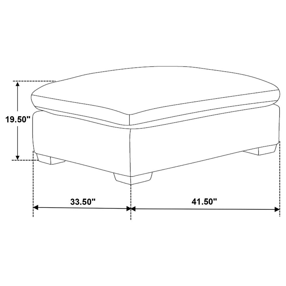 Lakeview - Rectangular Upholstered Ottoman - Ivory