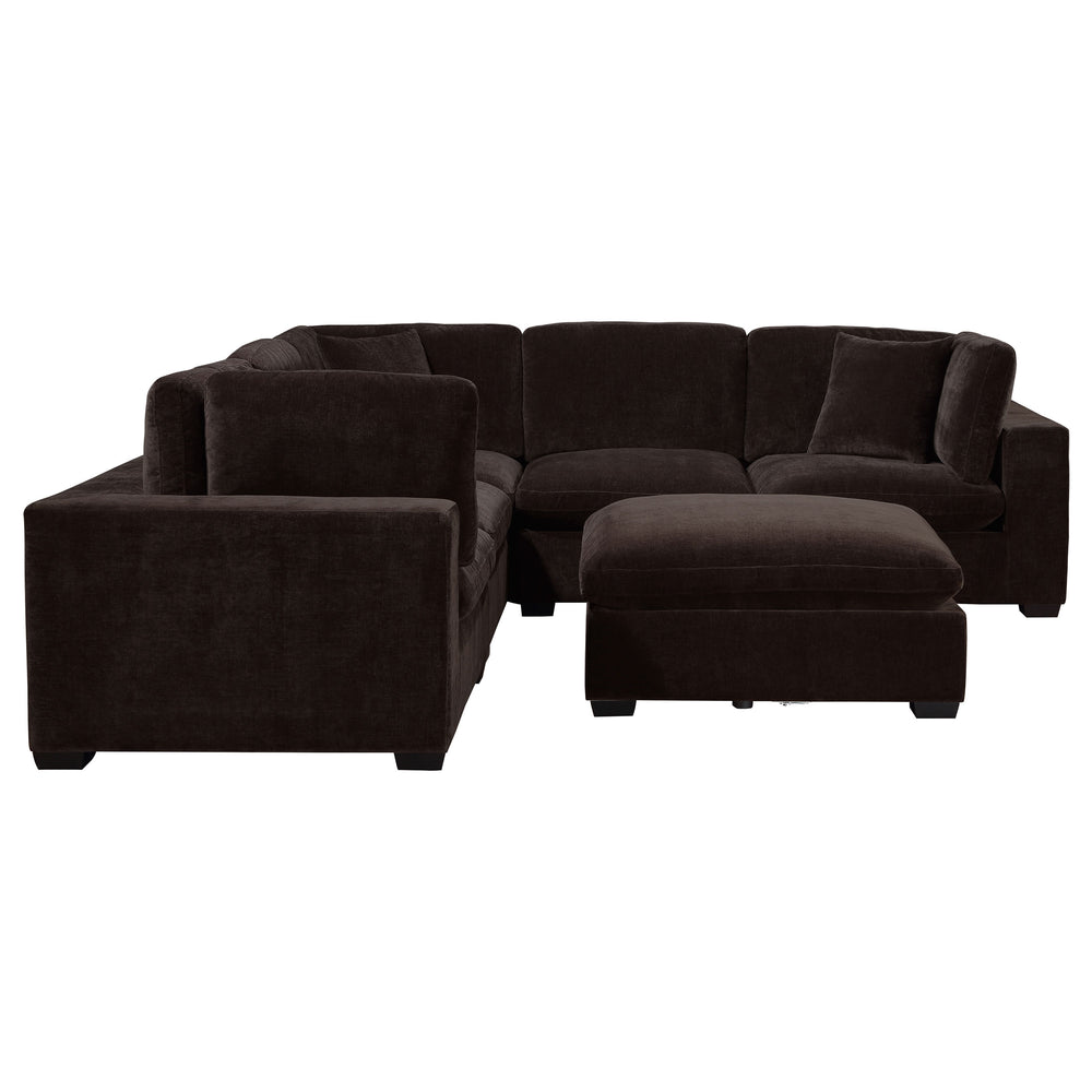 Lakeview - 6 Piece Upholstered Modular Sectional - Chocolate